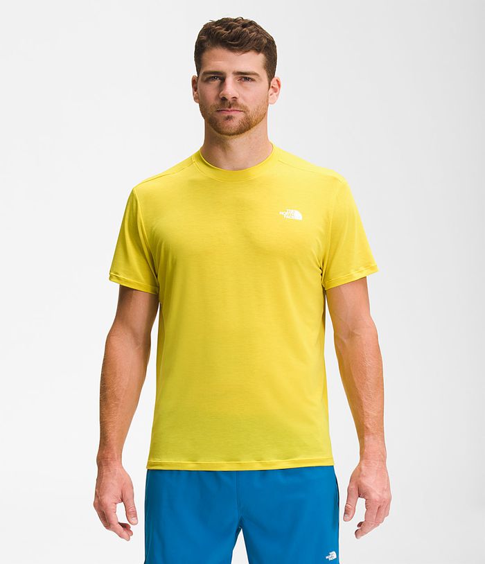 The North Face T-Shirts Wander Short Sleeve Yellow - Mens - Thailand UEZTH-1530